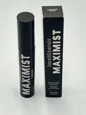 NEW BARE MINERALS MAXIMIST Phyto-Fiber Volumizing Mascara in MAXIMUM BLACK .3 FL