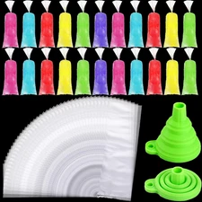 400 Pieces Ice Lolly Bags Disposable Ice Lolly Mold Plastic Candy Freeze Pop Bag