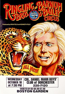 Original Vintage Ringling Brothers Poster Mit Gunther Gebel Williams 1977