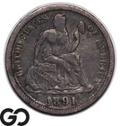 1891 Seated Liberty Dime