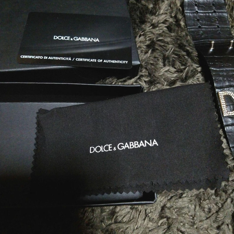 DOLCE&GABBANA CUERO DG LOGO PIEDRA BRAZALETE D&G Usado De Japón Foto 3 de 4
