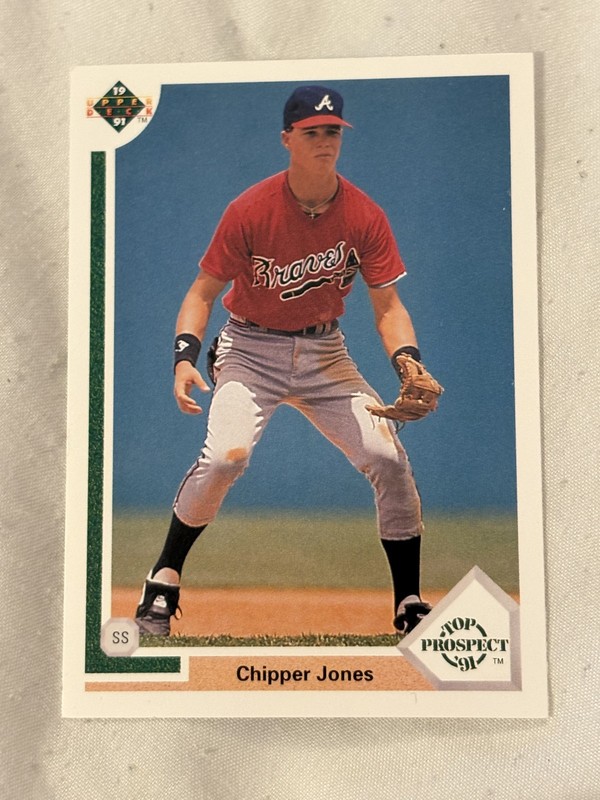 Chipper Jones 1991 Upper Deck Rookie Card #55~mint Condition~free Shipping