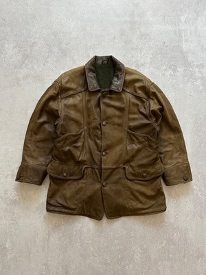 HUGO BOSS レザージャケット　キャメル BOSS - Padded nappa-leather jacket with detachable shearling