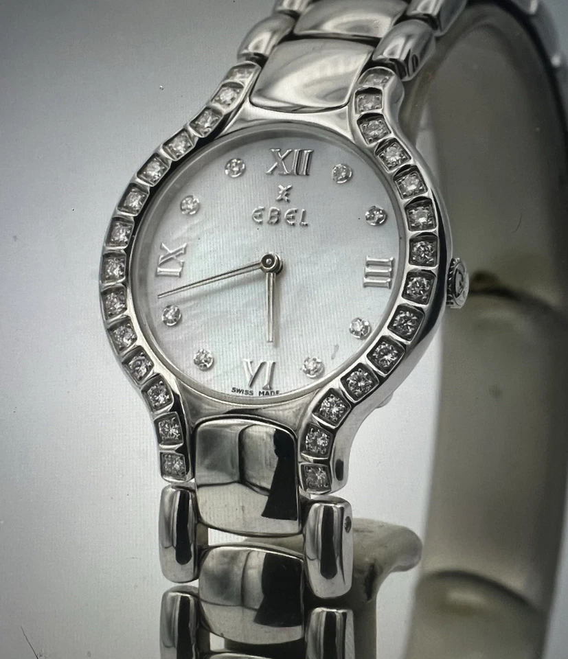 Ebel Beluga Women's Watch 0 31/32in Steel Vintage Pearl Diamonds 9157428-20 - Image 3 of 4