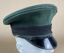 Vintage Nigerian Military Visor Cap Green Made Hobson And Sons London England