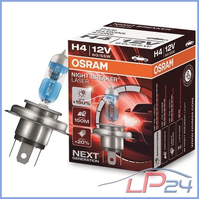 OSRAM NIGHT BREAKER® LASER H4 NEXT GENERATION LAMPE HALOGÈNE POUR PHARE 12V - Photo 1/4