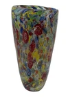 Murano Art Glass Vase Large Multicolored 12 Inches Tall