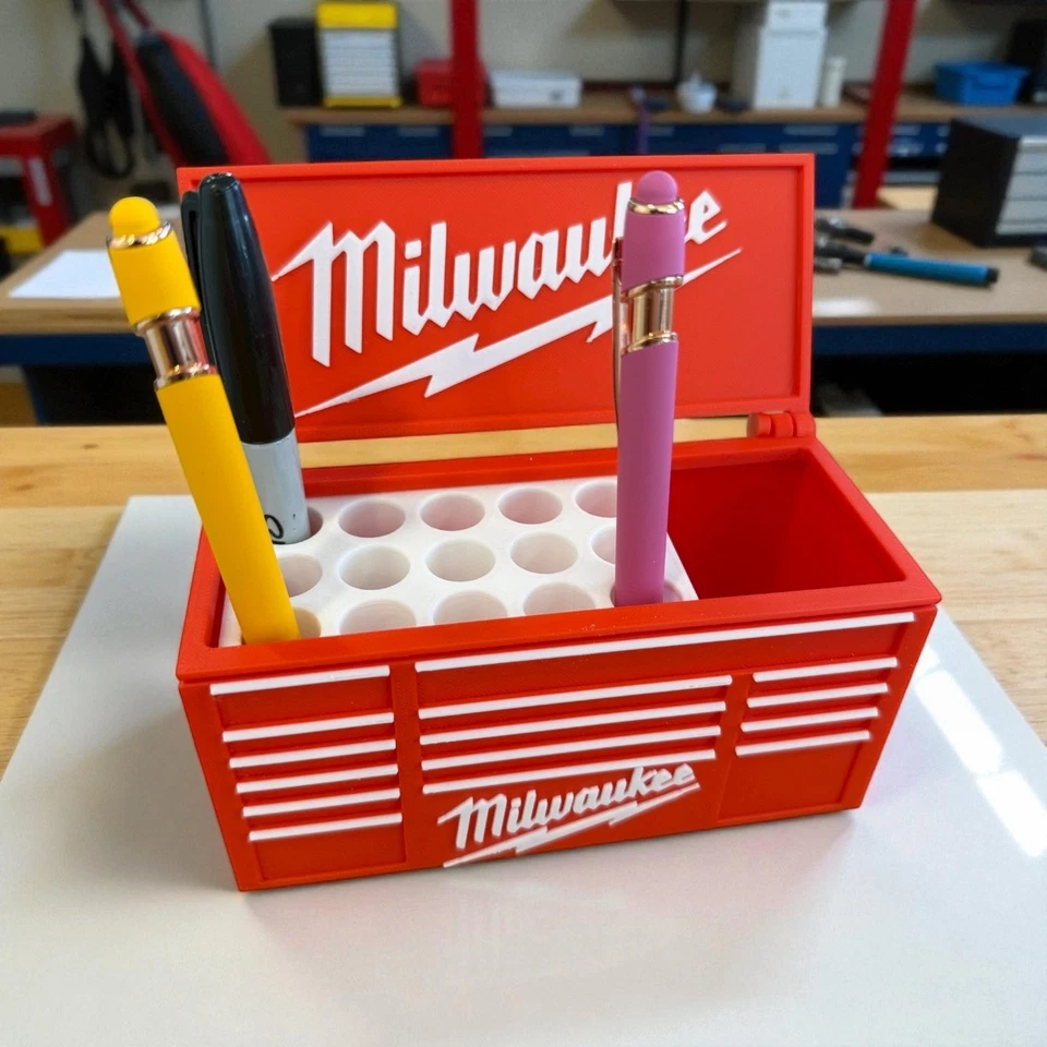 Milwaukee Workbench Toolbox Pen Holder – Tool Box Organizer for Desk - Image 2 of 4