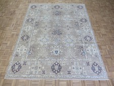 7'11 x 10'1 Hand Knotted Light Brown Fine Peshawar Oriental Rug G17127