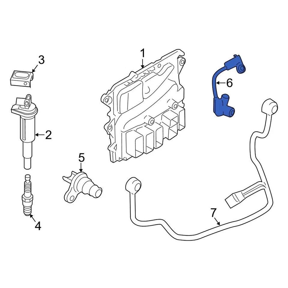 For BMW Alpina B6 xDrive Gran Coupe 15-19 BMW Engine Crankshaft Position Sensor Foto 2 de 3
