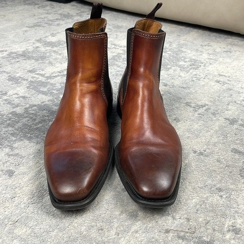 Magnanni Marshall Cognac Brown Leather Chelsea Boot EU 42 US 9 - Picture 3 of 15