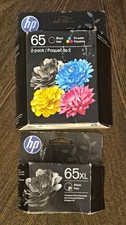HP 65  65XL Genuine Original Inkjet Ink Cartridges Black  Tri-Color 3 Pack Lot