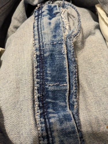 Vintage Wrangler Regular Cut Mens Jeans No Size Tag Scovill Zipper #493 - Picture 8 of 9