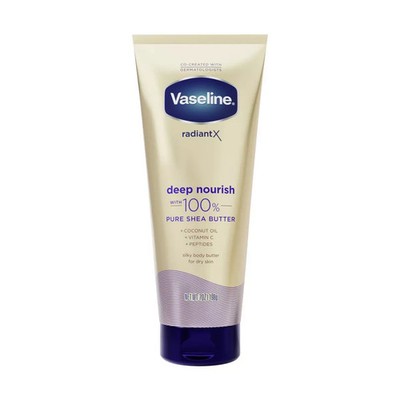 Vaseline Radiant X Deep Nourish 100% Pure Shea Body Butter for Dry Skin - 7oz