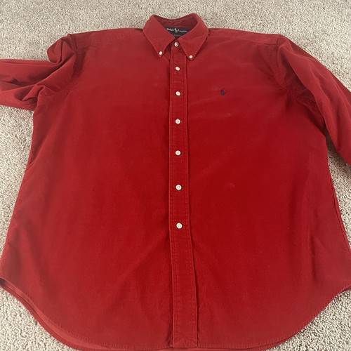 Polo Ralph Lauren Vintage Corduroy Shirt Men’s Large Blake Button Front T291 - Picture 4 of 11