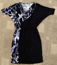 Calvin Klein Dress Knit Short Sleeve Black Casual No Belt Women's Size XS