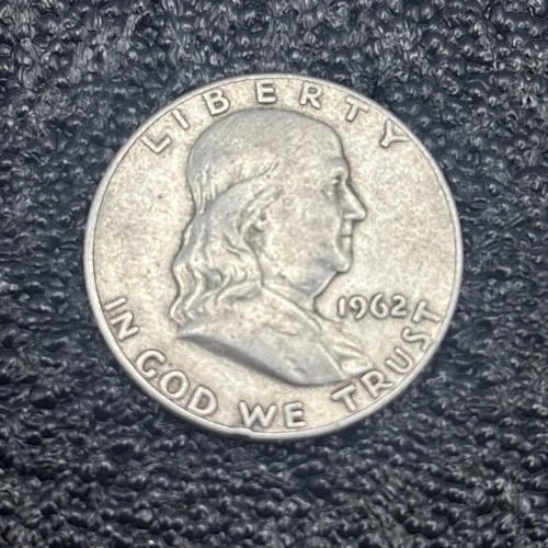 1962-D Franklin Silver Half Dollar - 90% Silver AU