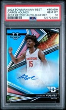 PSA 10 - DARON HOLMES #/150 Auto - 2022 Bowman U Best of BLUE REFRACTOR Dayton