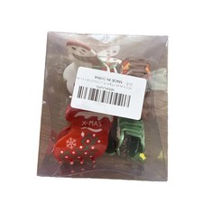 4 PCS Christmas Hair Claw Clips Trees Snowman Elk Boot Holiday Clips