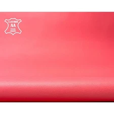Bright Pink Leather Hides 2-5 sqft Thin Pieces 0.5mm/1.25 Sunkist Coral 1056