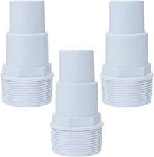 Universal 1.25"/1.5" Combo Pool Hose Adapter, 1 1/4 inch or 1 1/2 inch, White 