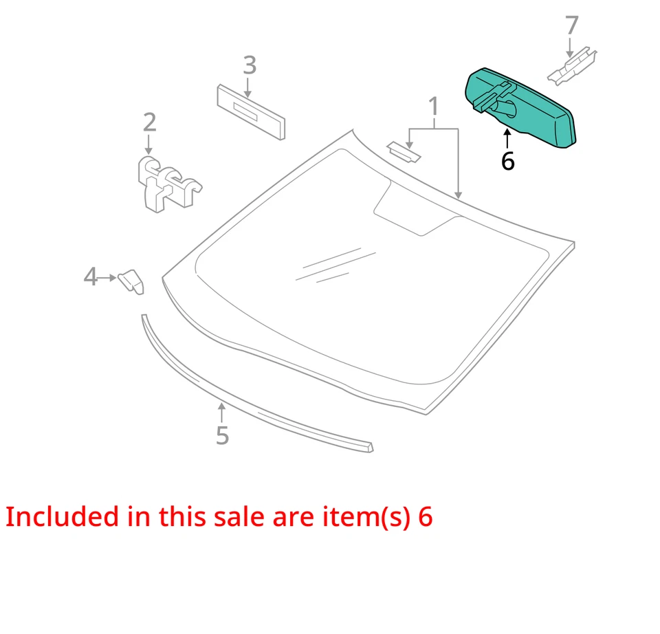 OEM Rear View Mirror Automatic Dimming Fits 07-09 LEXUS ES350 1322239 - Image 3 of 4