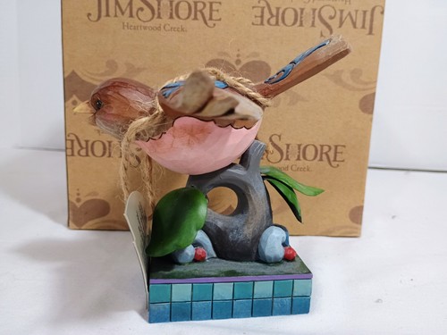 Jim Shore "Spring's Messenger" Robin Bird Heartwood Creek 4016894 nuovo scatola aperta - Foto 4 di 7