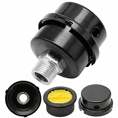 HL018200AV Air Compressor Silencer Filter Metal 20mm Thread (1/2''PT 20mm)... 