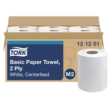 Tork Basic Centerfeed Paper 6 Rolls x 600 Sheets (9 inches width), White 