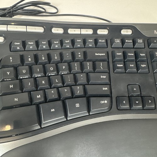 Microsoft Natural Ergonomic Keyboard 4000 v1.0 KU-0462 USB Wired Tested - Picture 4 of 13