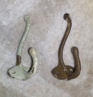 Vintage Hardware Hotel Ormond Original Coat Hat Purse Double Hook Dated 1888