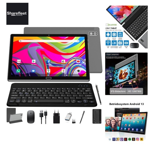 2025 Neueste Android Tablet 10 Zoll,2-in-1 Tablet Mit 2 SIM Slots 1 SD, 64GB ... - Bild 1 von 8