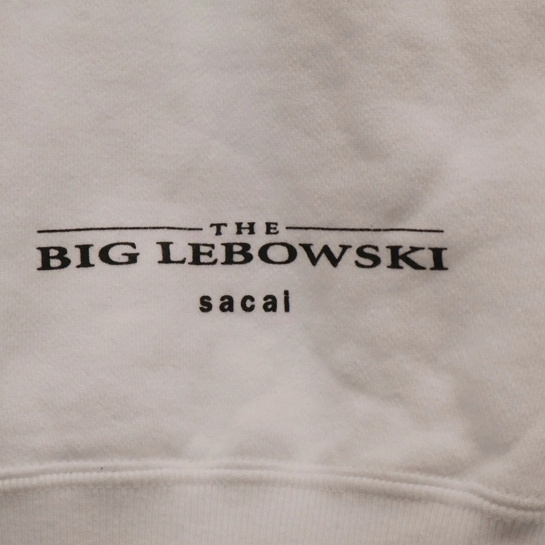 Maglione Sacai Sakai The Big LEBOWSKI HOODIE stampa logo bianco 20 0054S usat