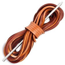 Leather Shoelace Boot Lace Boat Shoe Lacing K...