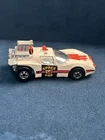 Vintage Hot Wheels Science Friction Space Cop 1977 White Chrome Orange