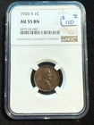 1926 S LINCOLN WHEAT CENT NGC AU 55 BN 007