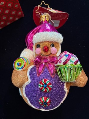 CHRISTOPHER RADKO Roly Poly Treat Tester 1020741 Gingerbread Man Ornament NWT