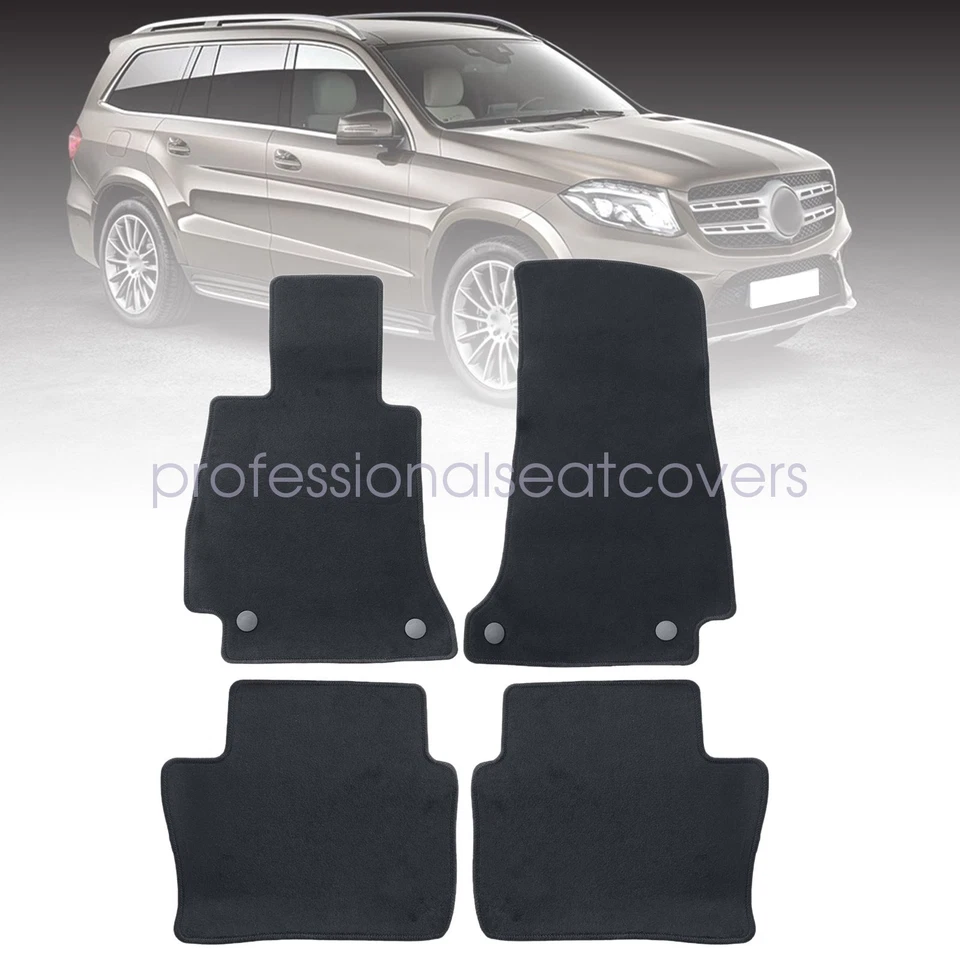 Alfombrillas de terciopelo delanteras y traseras para Mercedes-Benz CLS C218 2011-2018 negras Foto 2 de 4