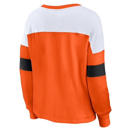 Women's Fanatics Orange Philadelphia Flyers Take the Shot Long Sleeve Lace-Up - Imagen 3 de 3
