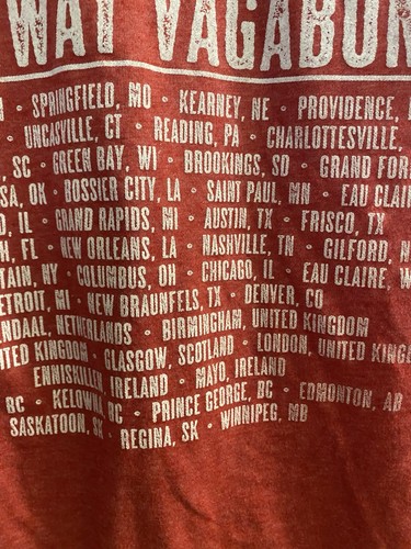 Womens Red Tee T Shirt S Small Miranda Lambert Highway Vagabond Tour - Picture 9 of 10