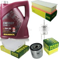 MANN-FILTER Inspektionspaket Mannol 5L Energy Combi Ll 5W-30 FüR Vw Sharan 1.4