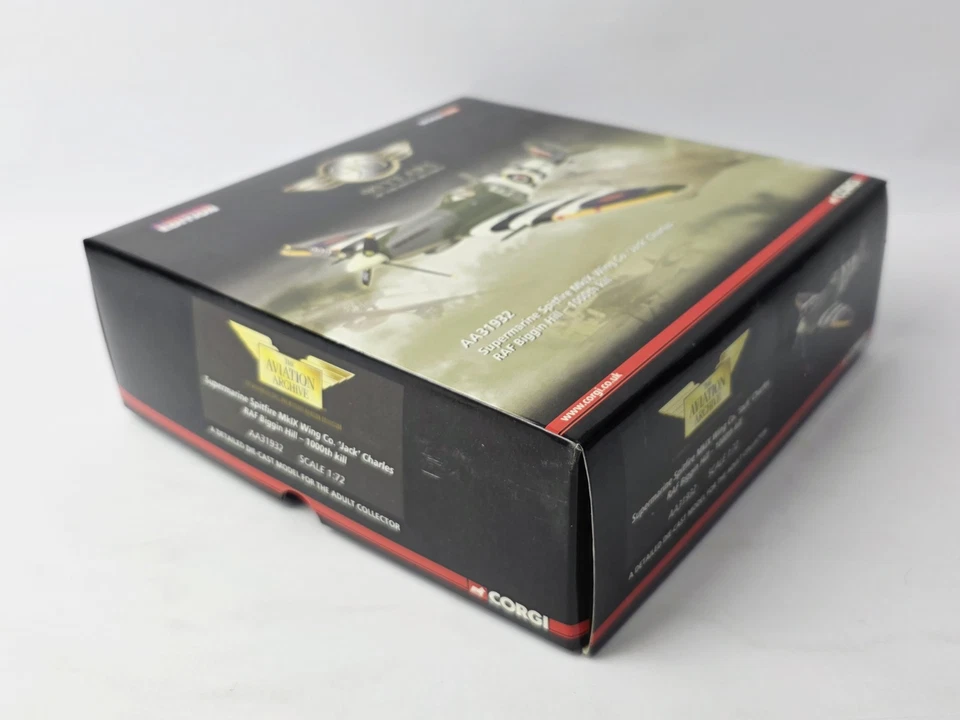 CORGI 90 YEARS ROYAL AIR FORCE SUPERMARINE SPITFIRE JACK CHARLES IN BOX LOT #8 - Image 2 of 4