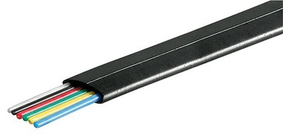 Goobay  Telefonflachkabel 6-adrig, 100 m Rolle, AWG 30, CU (Kupfer)