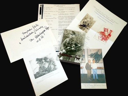 WW2 German Heer - AUTOGRAPHED PHOTO GROUPING - JOSEF ALERBERGER - POST WAR #4