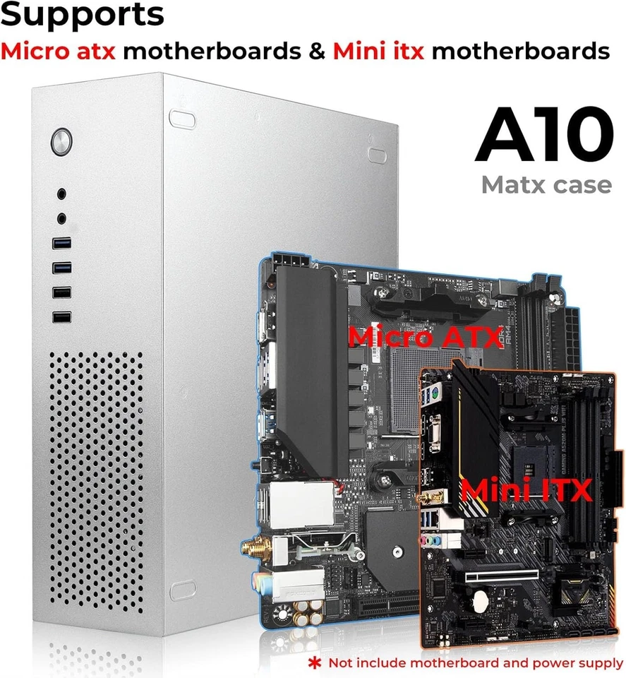 Space-Saving mATX Mini ITX PC Case with 2 USB 3.0 Ports - Ideal for Any Setup - Image 4 of 4