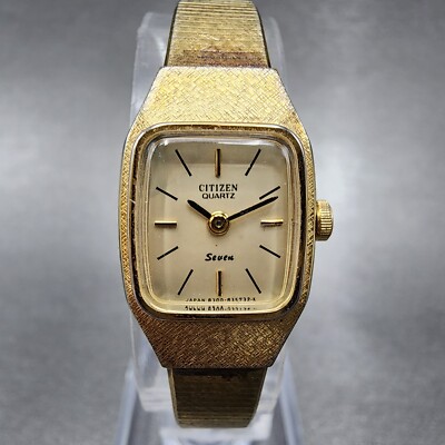 Vintage Citizen Round Champagne and Gold tones Ladies watch Working Citizen Watch Women 23mm Champagne Dial Gold Tone Daydate  main image 4
