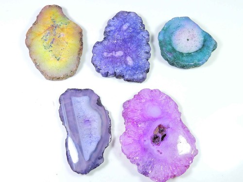 399Cts. Agata druzy solare naturale cabochon pietra preziosa sciolta lotto 05...