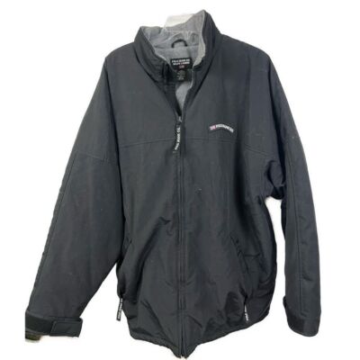 Vintage 90s Polo Ralph Lauren Black Insulated Full Zip Hoodless  