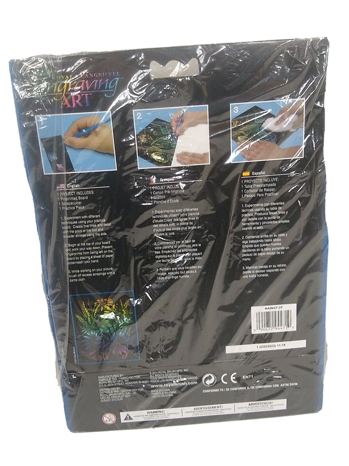 Royal & Langnickel Engraving Rainbow Butterflies & Daisies Art Project New Age 8 - image 4 of 4