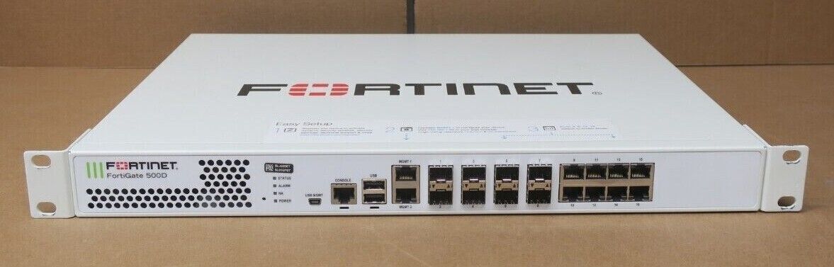 Fortinet Fortigate 500D FG-500D 8x 1GbE RJ45 + 8x 1GbE SFP Fortinet Fortigate 500D FG-500D 8x 1GbE RJ45 + 8x 1GbE SFP
